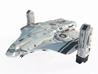 Future science fiction bomber 3D model