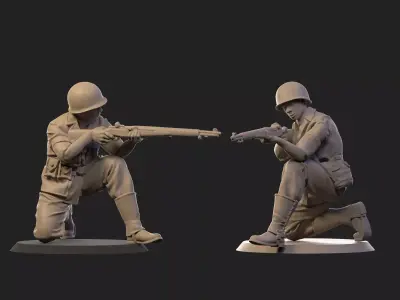 USA Soldier ww2 3D print model purchase