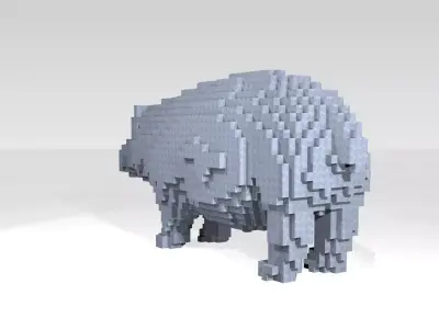 Hippo Voxel 3D model