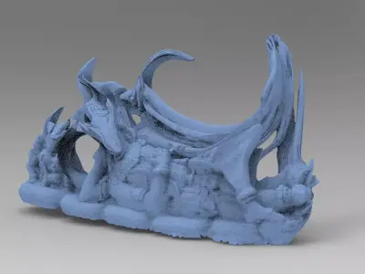 Dragon Stone Ruin Rock 5 3D model