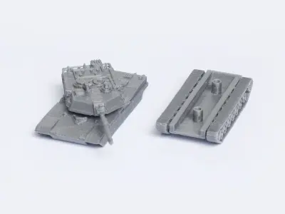 M1 Abrams Tank Model Kit Free 3D print model