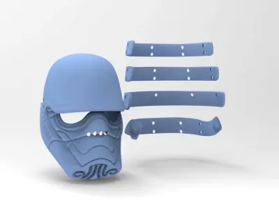 STORMTROOPER HELMET SAMURAI FOR 3D PRINTING 3D model