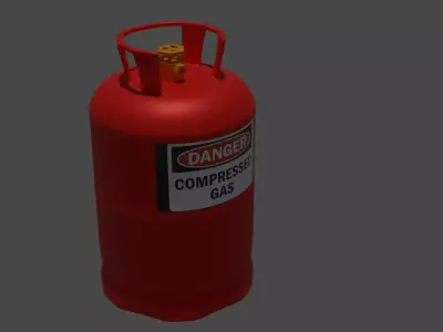 Gas Cylinder Free low-poly 3D model buy