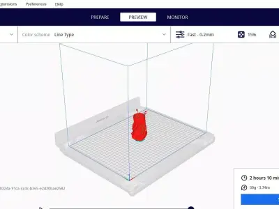 Neon Kinetic Blossom Vase 3D print model