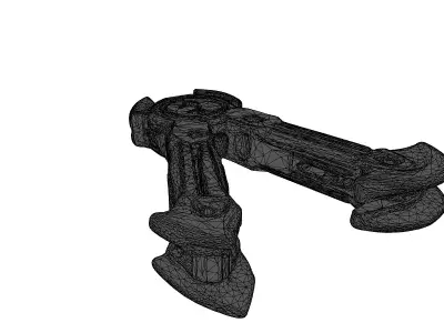 Futuristic SciFi Energy Axe Tool 3D model