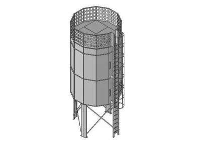 Medium silo 3D model
