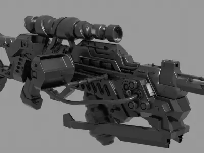 Sci fi gun 3D model