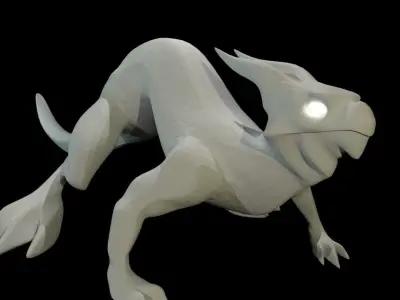 Lizard Dragon SMALL Low-poly 3D model