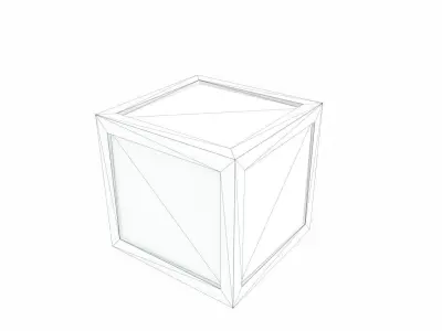 Old Wooden Cargo Crate 3 PBR Low-poly 3D model
