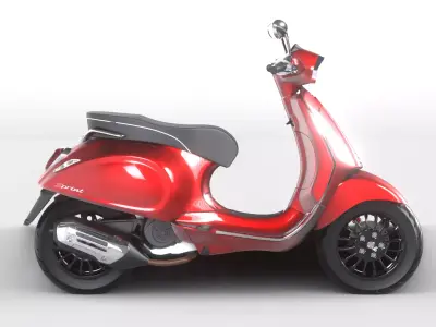 Piaggio Vespa Sprint iGet 2023 Medium Poly 3D model