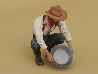 Working Gold Rush Miner 3D model