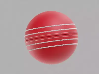 Cricket ball Low-poly 3D model buy