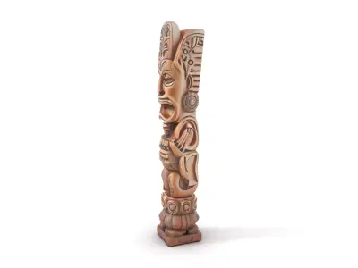 Intricate Wooden Totem Model Pack Texture