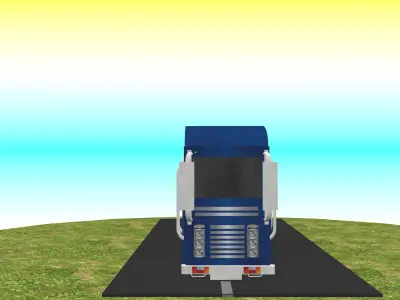 Indian Truck Model 4 Low-poly 3D model