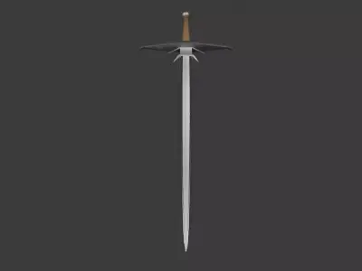 Espadon Two Handed Sword 3D Model Low-poly 3D model