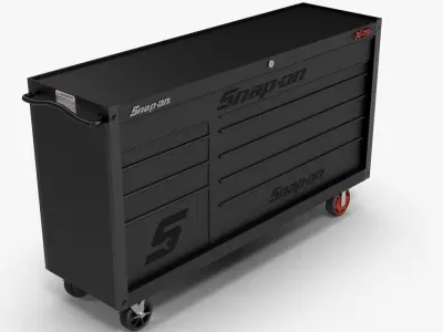 Tool Storage Black Low-poly 3D model