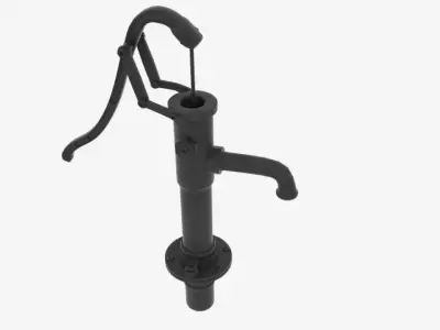  Hand Water Pump  Low-poly 3D model