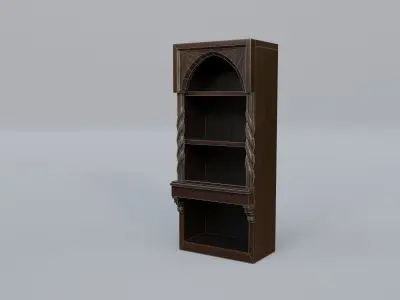 Bookcase Low-poly 3D model buy