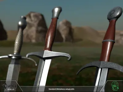 Daggers Pack Free low-poly 3D model