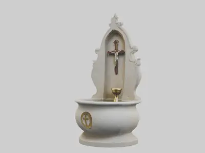 Holywaterfont Model Low-poly 3D model