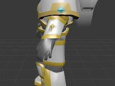 Gods Righteous Galactic Paladin Low-poly 3D model