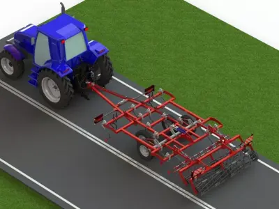 WG 0005 - Cultivator of continuous processing 300 3D model