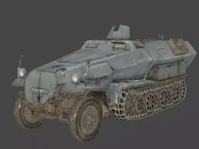 Military Vehicle Pack Low-poly 3D model