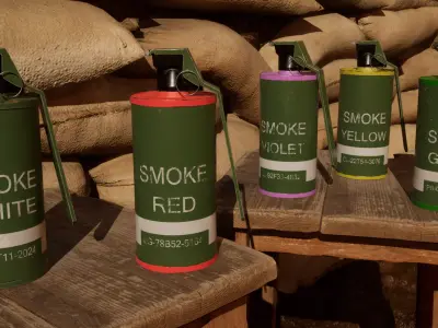 US WW2 M18 Smoke Grenade 3D model