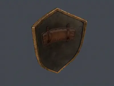 King Shield PBR Low-poly 3D model