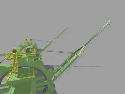 Reclaimer gantry crane - gantry crane 3D model