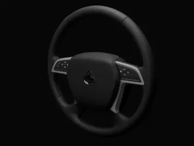 Car Steering Wheel 3D Model  PBR Textures High Detail 3D model
