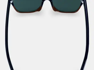 Barkley Low Bridge Fit Sunglasses in Antique Shale Fade 3D model