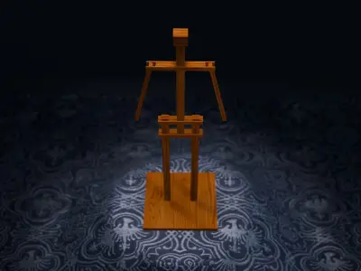 Wood Armor Stand 3D model