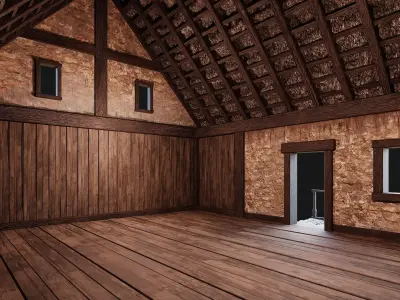 Old House Building 4K Textures GameReady 197 Low-poly 3D model