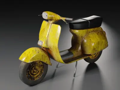 Abandoned Scooter 3d Model by Nikdox 3D model