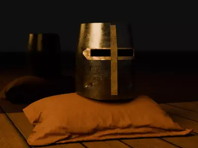 Crusader Helmet Free low-poly 3D model