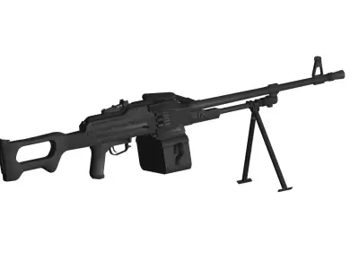 PK machine gun 3D model