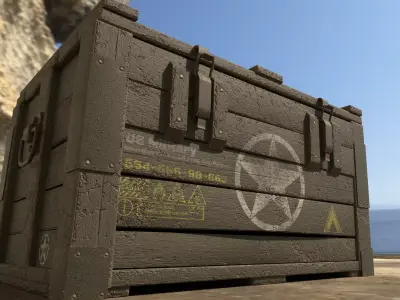 Ammo crate Game ready  Low-poly 3D model