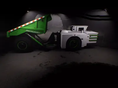 UE5 Underground Mine Tunnel Scene 3D model