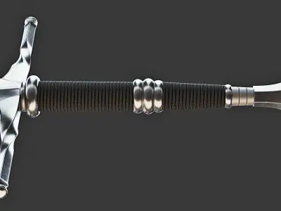 Whitcher Sword Low-poly 3D model