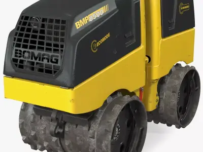 Trench Roller Bomag BMP 8500 Dirty 3D model