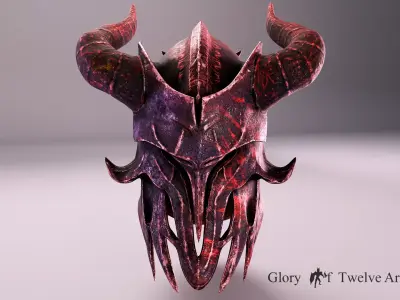 MEDIEVAL Inferno Helmet Low-poly 3D model