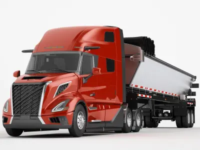  Semi Truck Generic Live Bottom Trailer 02 