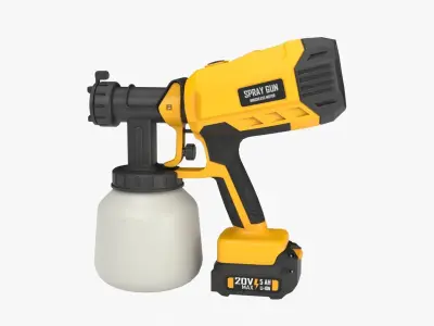 Spray Gun Low-poly 3D model buy