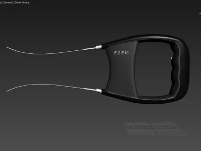 Animated Futuristic Taser Big Stun Gun 3D model