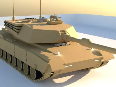 M1A2 Abrams Best Detailed Tank 3D model