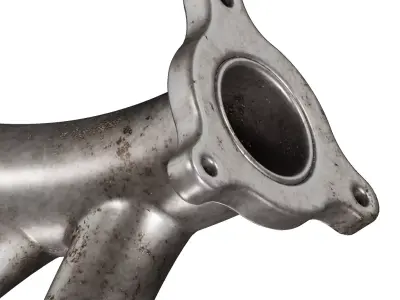 Rusty Vehicle Exhaust Manifold 3D model