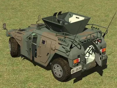 Japan Ground Self Defense Force Komatsu light armored vehicle 3D model