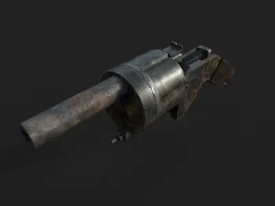 Old Gun Free low-poly 3D model