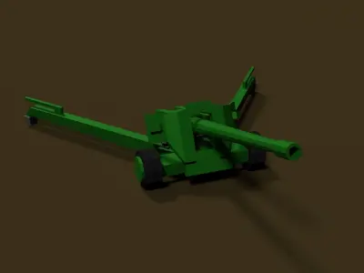 Lowpoly Anti Aircraftgun Low-poly 3D model
